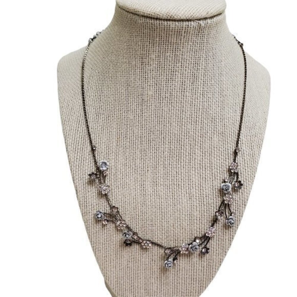 Christina Collection Necklace Floral Silver Tone‎ F